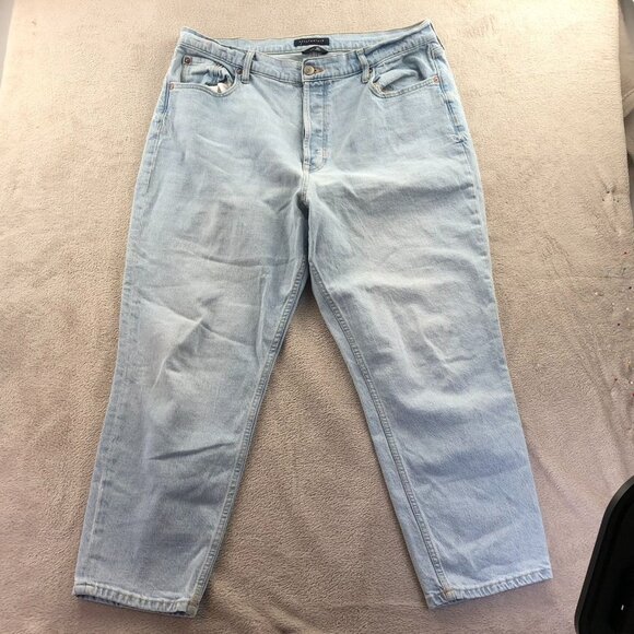 Aeropostale Womens Mom Jeans 16 Regular Blue Light Wash Denim Casual Stretch - Picture 13 of 14